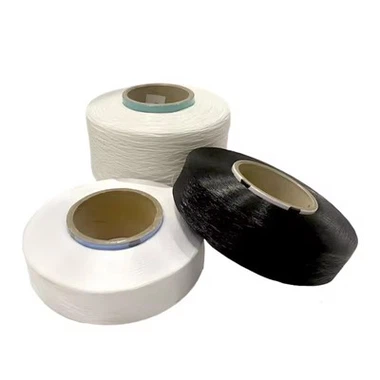 Hilos teñidos de spandex recubiertos con aire